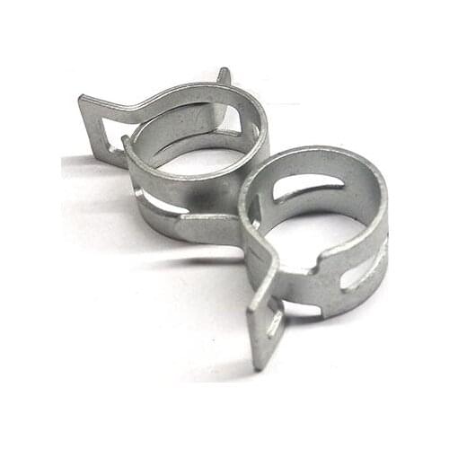 Free Shipping 16mm Zinc plating Oil Water Pipe Air Tube Clamp Fuel Line Vacuum Hose Spring Band Clip Fastener