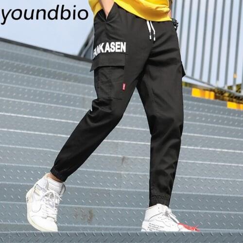 New Cargo Pants Hip Hop Pants Mens 100% Cotton Trousers Men Harem Pants Multi-Pocket Man Sweatpants Streetwear Casual Pants