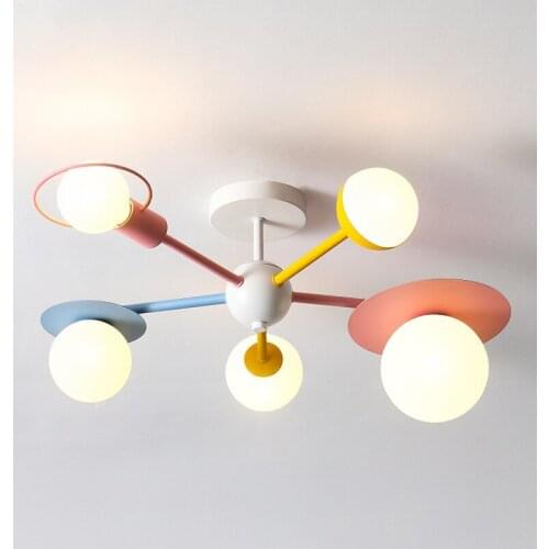 2021Childrens Lamp Kids’ Bedroom Lamp Girl‘s Princess Room Lamps Boy‘ s Planet Chandelier Room Lamps For Kids Ceiling Lamps