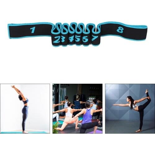Yoga Pull Strap Belt Polyester Latex Elastic Latin Dance Stretching Band Loop Yoga Pilates GYM Fitness Exercise Resistance Bands