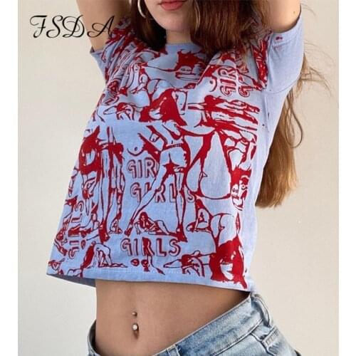 Женские футболки с коротким рукавом FSDA China At AliExpress
