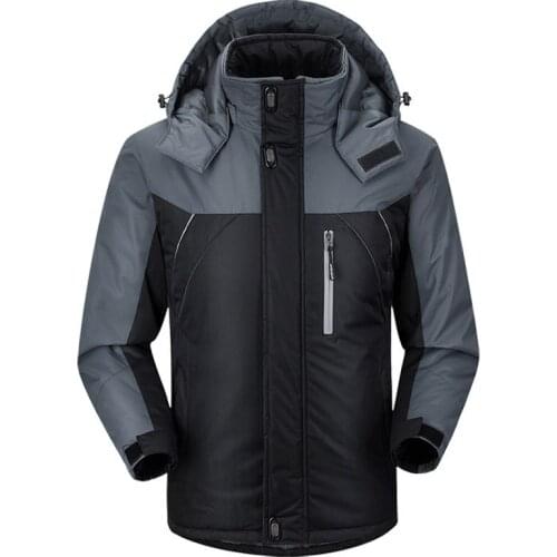 2019 Hot Selling Thick Warm Outdoor down Feather Cotton-padded Clothes Mens Hooded Mountaineering Travel Sports Raincoat