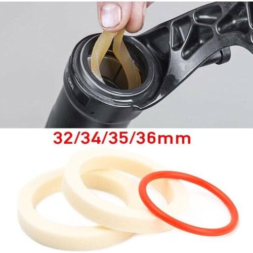 Fork Sponge Oil Absorbing Sponge 32/34/35/36mm Mountain Bike Shock Absorber Front Ring Oil Seal Sealing Ring Red Circle