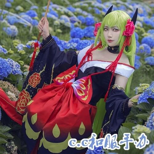 C.C Code Geass Cosplay cc cosplay cosytume figure kimono cosplay