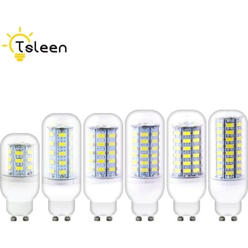 TSLEEN Low Consumption GU10 110V 220V Ampoule 5730 SMD Cool Warm White Light 24 36 48 56 69 72 LEDs Corn Bulb Lamp Office Decor
