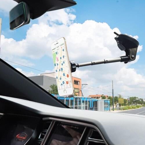 Magnetic Phone Car Mount, Phone Holder for Car Dashboard and Windshield with 6 Strong Magnets and Metal Telescopic Arm
