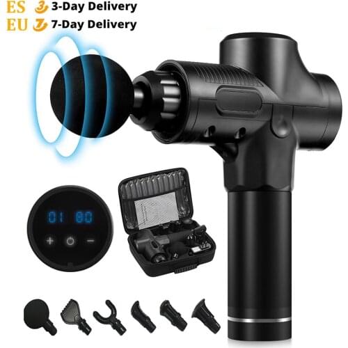 Deep Muscle Massage Gun LCD Display Relax Portable Fascia Machine Percussion Massager Body Massager Electric