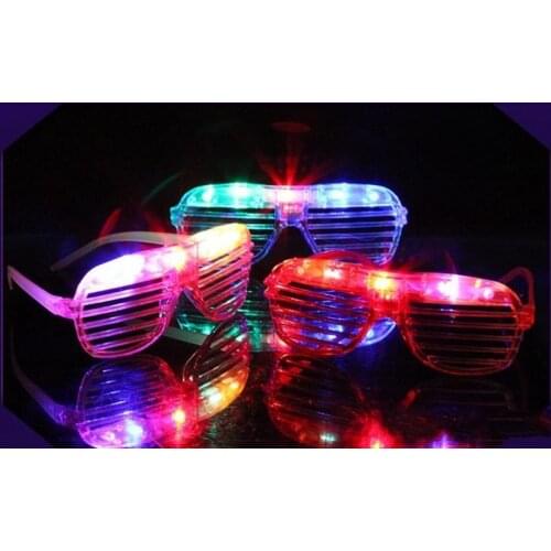 Novelty kids Gifts Blinking LED Shutter Eye Glasses Cosplay Cheer Props LED Flashing Light Up Glasses Halloween Christmas supply