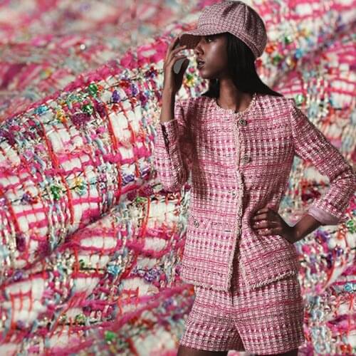 Sweet lovers soft tweed fabric for coat shorts tissu au metre bazin riche getzner telas por metro tissus tecido stof tessuti DIY