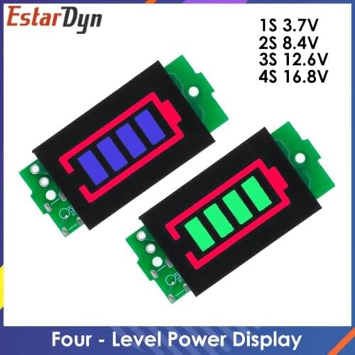 1-8S 1S/2S/3S/4S Single 3.7V Lithium Battery Capacity Indicator Module 4.2V Display Electric Vehicle Battery Power Tester Li-ion
