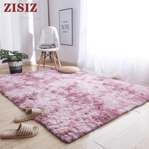 Soft Carpets For Living Room Bedroom Grey Carpet Tie Dyeing Plush Anti-slip Floor Mats Bedroom Water Absorption Carpet Rugs