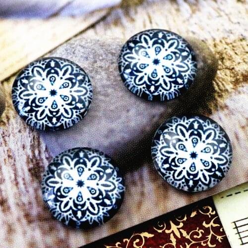 New Fashion 20pcs 12mm Handmade Photo Glass Cabochons (E2-41)
