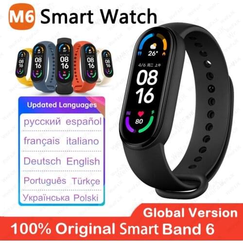 2021 Global Version M6 Band Smart Watch Men Women Smartwatch Fitness Sport Bracelet For Apple Huawei Xiaomi Mi Smartband Watches
