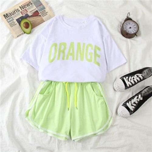 Summer Pajamas Cute Home Suit for Womens Short Pant Female Solid White Casual Cotton Homewear Sleepwear Sets Outfit Homewear