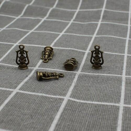 12pcs Charms Ancient Oil Lamp 10*20mm Antique Bronze Plated Jewelry Handmade Vintage Pendant DIY Handmade Jewelry X1983