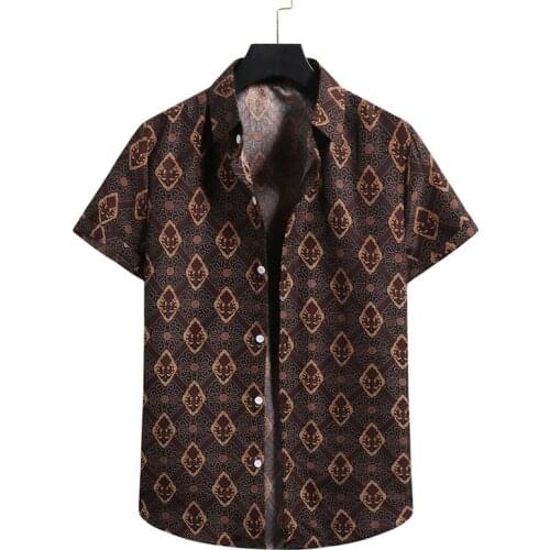 The most fashionable summer mens shirt Street short sleeve Hawaiian mens Beach shirt casual shirt