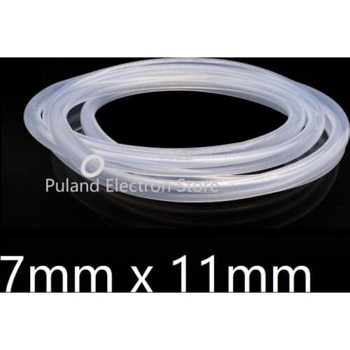 7x11 Silicone Tubing ID 7mm OD 11mm Food Grade Flexible Drink Tubing Pipe Temperature Resistance Nontoxic Transparent