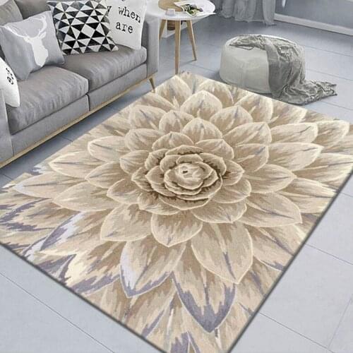 High Quality 3D Stereo Colorful Flowers Carpet Nordic Art Carpets For Living Room Bedroom Area Rugs Kitchen Non-Slip Floor Mats