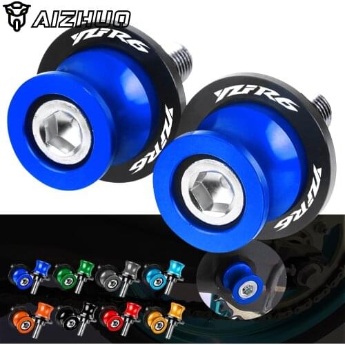 YZF R6 Motorcycle Accessories 6MM Stand Screws FOR YAMAHA YZFR6 YZF-R6 1999-2020 2019 Swingarm Slider Spools CNC Aluminum LOGO