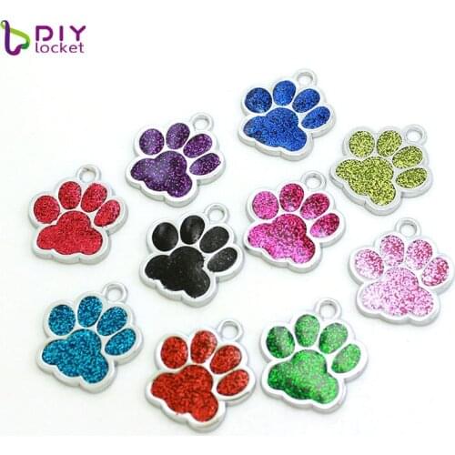10PCS/lot Big Shining Dog Footprints Charms Pendant DIY Jewelry LSPT15