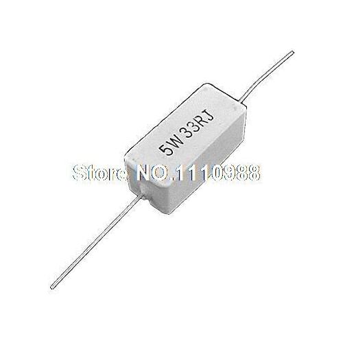 10x 33 Ohm 5W Ceramic Cement Power Resistor 5 Watt 33R Jutus