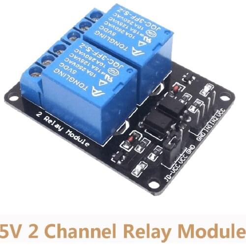 5V 2 Channel Relay Module With Optocoupler Relay Expansion Board Low Level Triggered 2-way Relay Module for Arduino