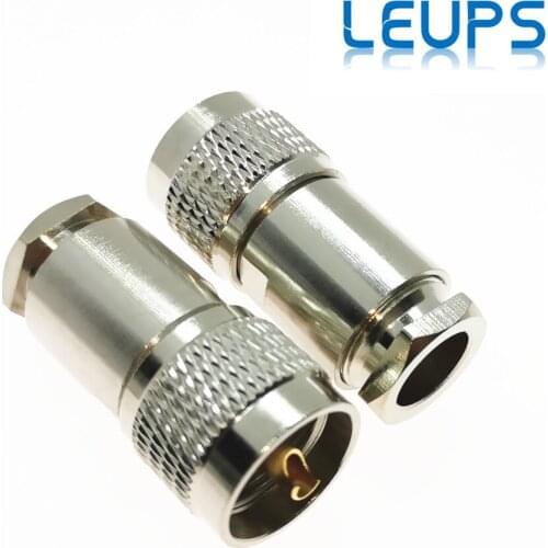 2PCS UHF Male PL259 Clamp RG8 RG165 RG214 LMR400 50-7 Cable RF Connector