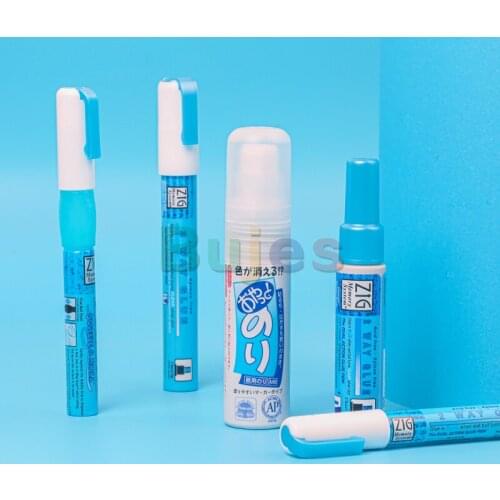 4pcs/lot JAPAN Kuretake ZIG Environmental Protection Coloured Glue, DIY Tools, Glue Pens, School Art Supplies
