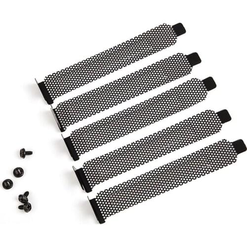 5pcs 12cm Dust Filter PCI Slot Cover Blanking Board Cooling Fan Dust Filter Ventilation PC Computer Case