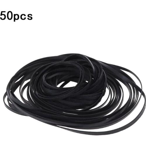 50PCS Universal Mix Cassette Tape Machine Belts Assorted Common Drive Flat Rubber Belt for cd DVD Recorders Walkman 270B