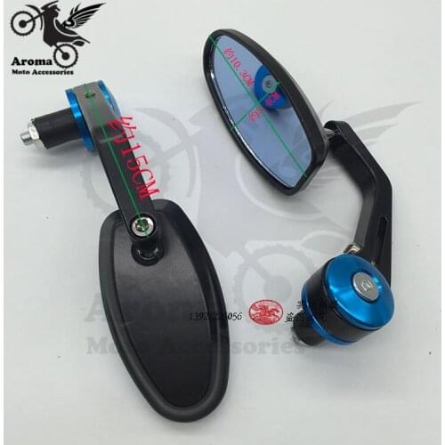 7/8" Handlebar Aluminum Alloy Motorcycle Accessories Motocycle Rearview Mirrors Moto End Motor Side Mirrors blue ATV Off-road