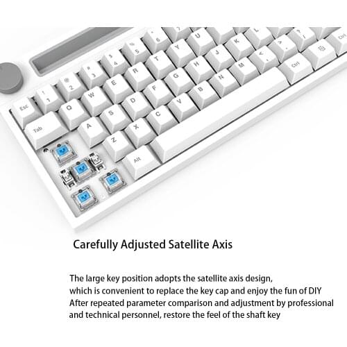 AJAZZ 62 Key Bluetooth Gaming Mechanical Keyboard USB3.0 / Type C Dual-color Optional RGB Wireless Dual-mode Keyboard