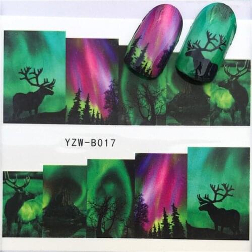 Aurora Deer Nail stickers art decorations slider adhesive Water Transfer decals manicure lacquer accessoires polish foil