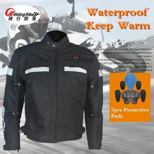 Free shipping 1pcs Mens Waterproof Windproof Motorbike Motorcycle Cordura Motorcross Racing Motorcycle Jacket With 7pcs pads