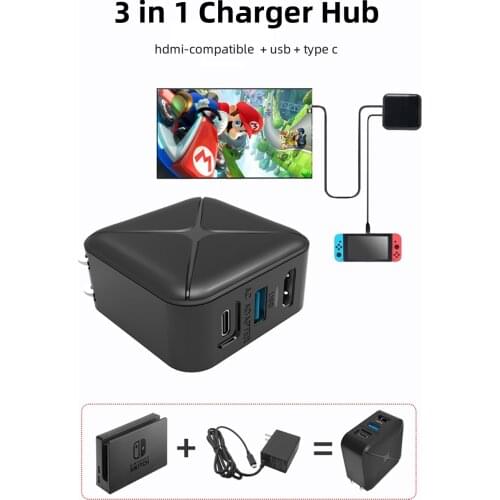 Fast Charger for Nintendo Switch Console Video Converter HDMI-Compatible TV Replacement Charging Dock for Nintend Switch Adapter