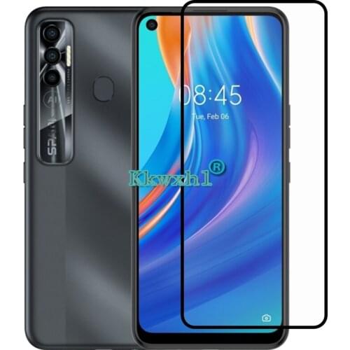 9H HD Full Cover Color Tempered Glass For Tecno Spark 7 Pro 6.6" Spark7Pro Spark7 Screen PHONE Protector Protective Film Guard