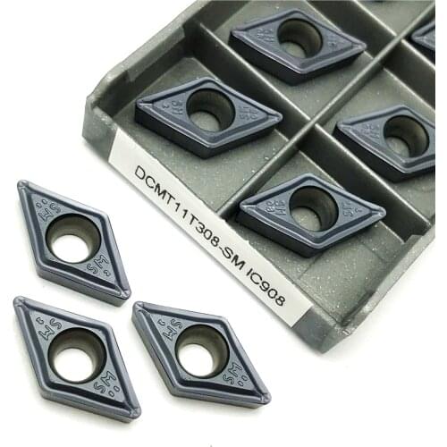 DCMT11T308 SM IC908 Carbide insert Internal Turning Tool Metal lathe tool High-quality Cutting tools CNC Metal turning insert