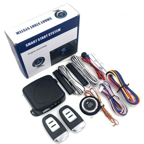 12V Car Remote Control Kit Push Button Start-up Car Alarm Ignition Start Security System Key Engine Start Push Button Remote Kit