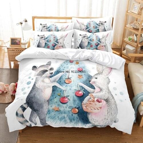 Fashion Design Cute Unicorns Panda Bedding Set Duvet Cover Girls Bedroom Bedding Digital Printing Bed Linen Queen Size Bedding