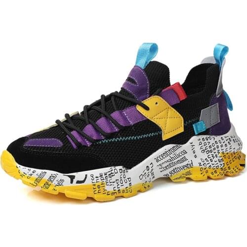 Mens Chunky Sneakers Fashion Designer Shoes For Men Casual Trainers Mesh Breathable Zapatillas Deportivas Hombre Tendencia 2020