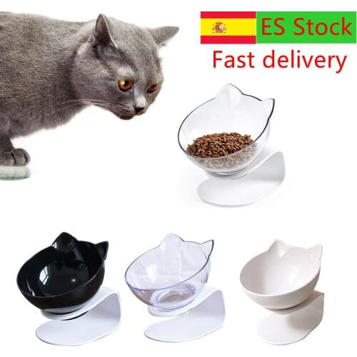 Non-Slip Cat Bowls Double Bowls With Raised Stand Pet Food And Water Bowls For Cats Dogs Feeders Cat Bowl Plastic Dog Bowl