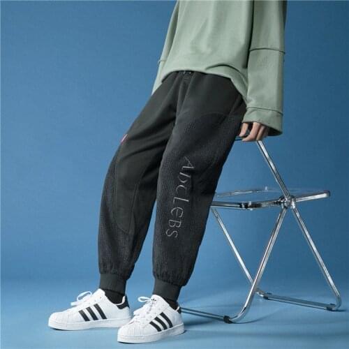 2021 New Corduroy Pants Streetwear Joggers Spring Fashion Ankle-Length Harem Hip Hop Casual Trousers FashionsBaggy Pants Mens