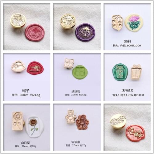 Cloud Botton Heart Wave Custom Head Irregular Apple Scissors Wax Seal Heads Stamps Postage Journal Package Wedding Gift Envelope