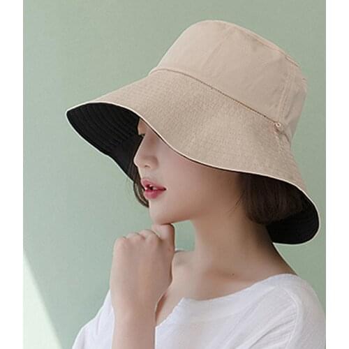 Solid Color Black White Bucket Hat Unisex Bob Caps Hip Hop Gorros Men Women Summer Panama Cap Beach Sun Fishing Hat Boonie