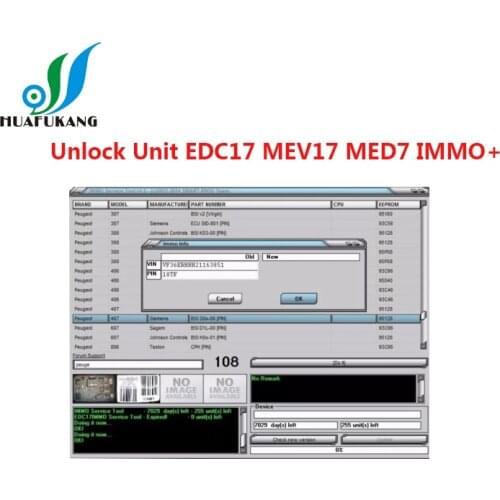 Program Software Tool Unlock Unit EDC17 MEV17 MED7 IMMO + Unlock the Immobilizer Code from ECU File