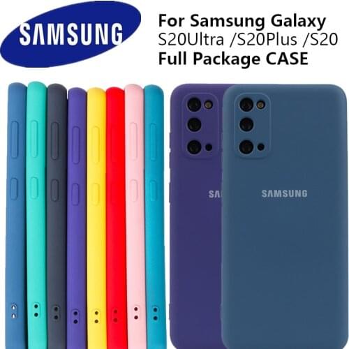 Samsung Silicone Cover Soft Liquid Silicone Office Solid color Style Case for Galaxy S20 S20 Plus S20 Ultra With Logo