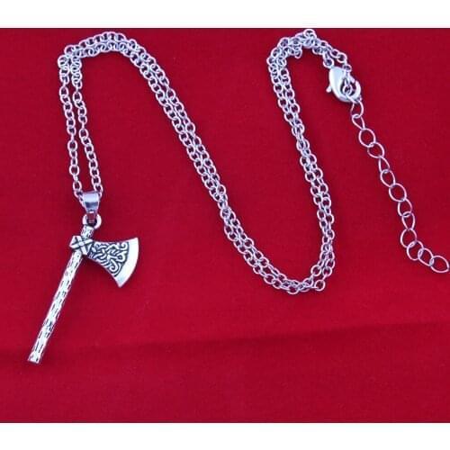 Slavic Talisman Anqitue Silver Plated Kolovrat Amulet Vintage Knot Viking Ax Pendant Norse Wax Necklace