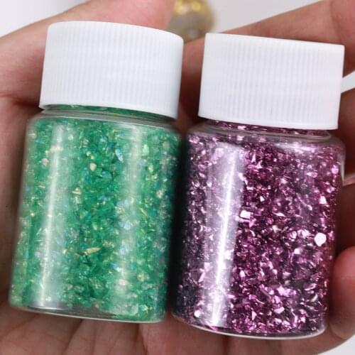 Glass Metal Crushed Stone Filler for DIY UV Epoxy Crystal Resin Mold Table Decoration Cake Fruit Coaster Filling Decorative