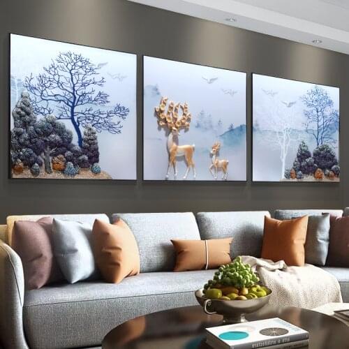 Living Room Decoration Painting Modern Minimalist Bedroom Light Luxury Painting Wall Painting 3D Relief Painting