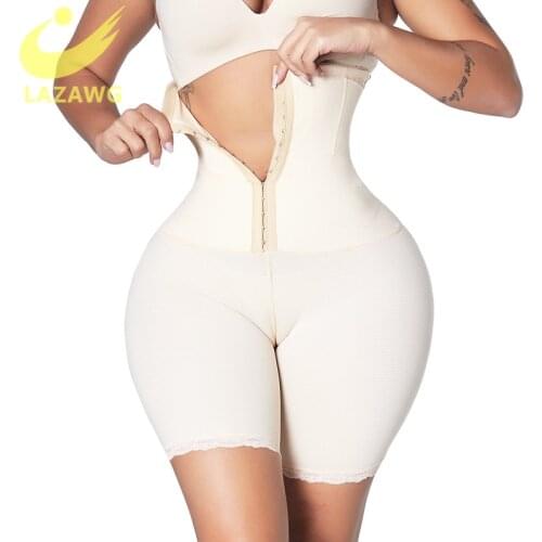 LAZAWG Women Tummy Control Waist Shaper Shorts Seamless Butt Lifter Push Up Body Shapers Belly Slimming Shapewear Hook Panties